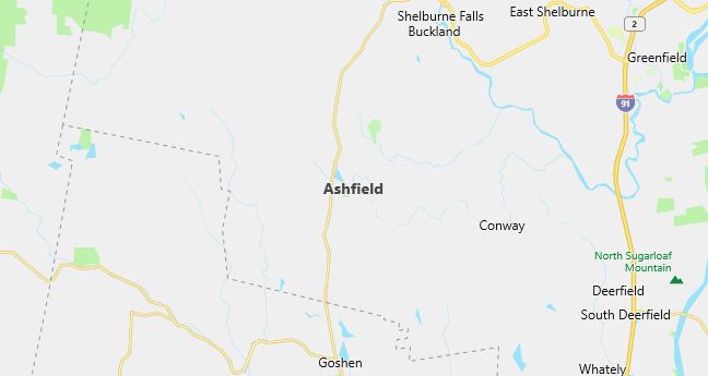 Map of Ashfield, MA