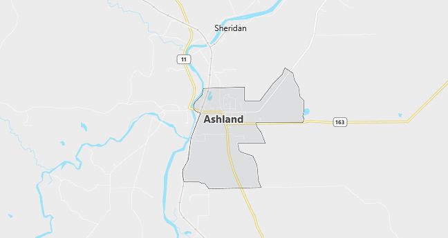 Map of Ashland, ME