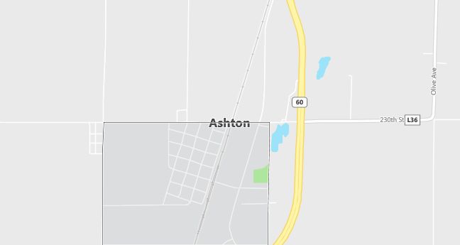 Map of Ashton, IA