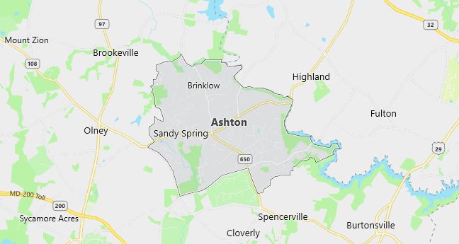 Map of Ashton, MD