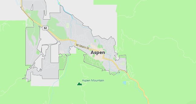 Map of Aspen, CO