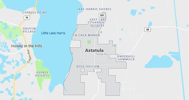 Map of Astatula, FL