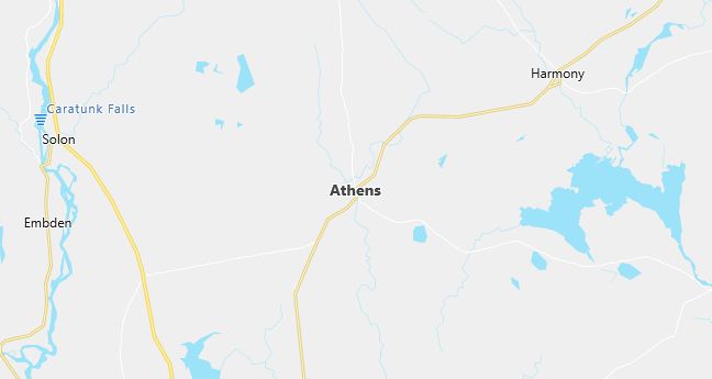 Map of Athens, ME