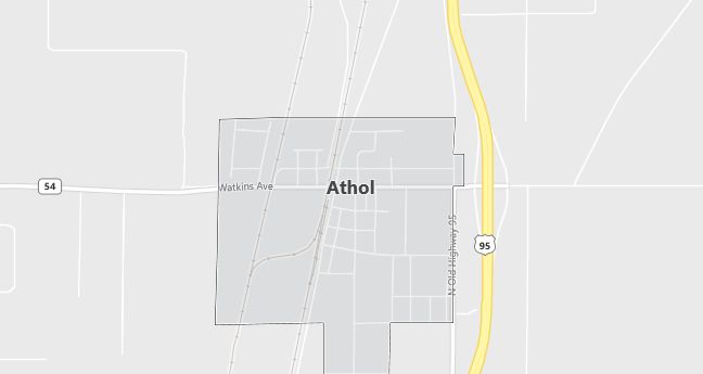 Map of Athol, ID