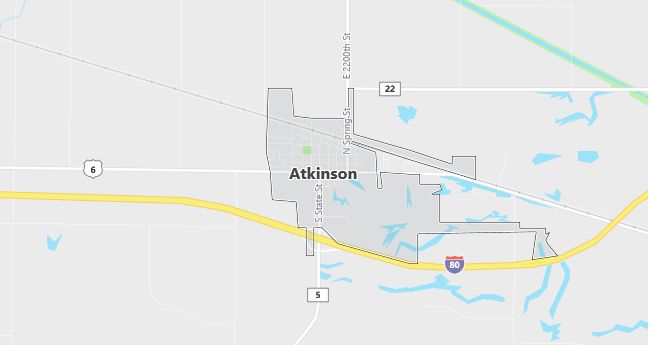 Map of Atkinson, IL