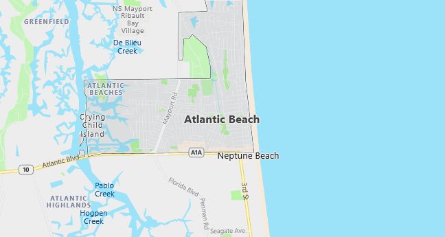 Map of Atlantic Beach, FL