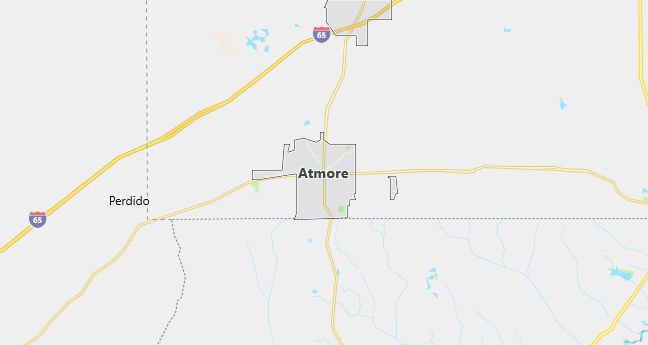 Map of Atmore, AL