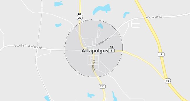 Map of Attapulgus, GA