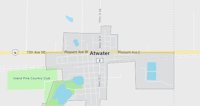 Map of Atwater, MN