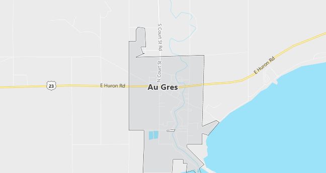 Map of Au Gres, MI