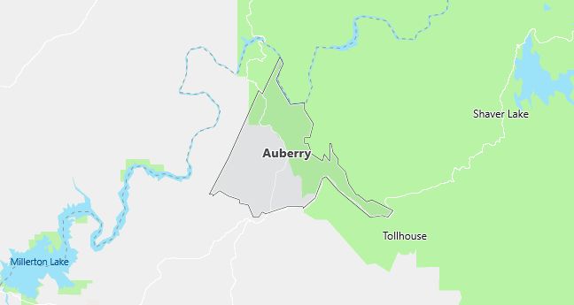 Map of Auberry, CA