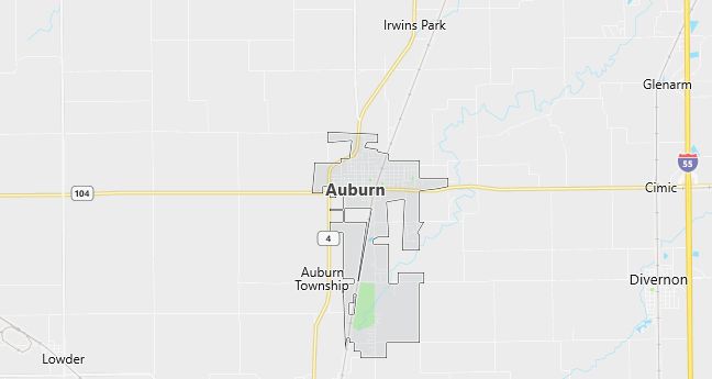 Map of Auburn, IL