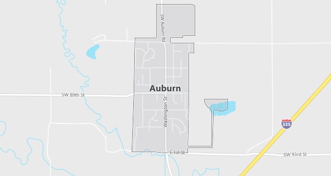 Map of Auburn, KS