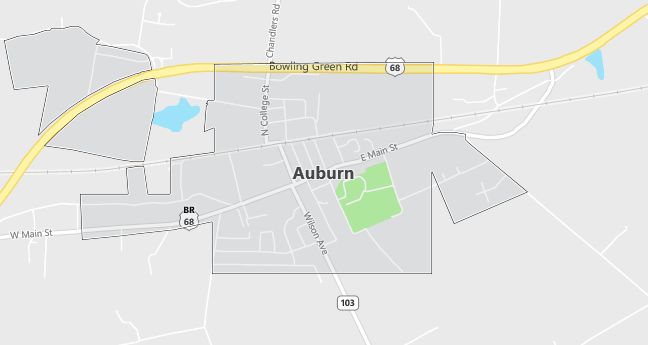 Map of Auburn, KY