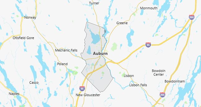 Map of Auburn, ME