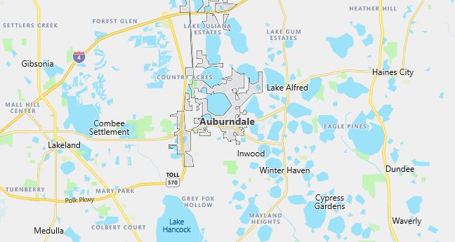 Map of Auburndale, FL