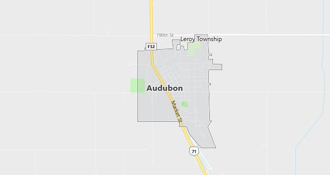 Map of Audubon, IA