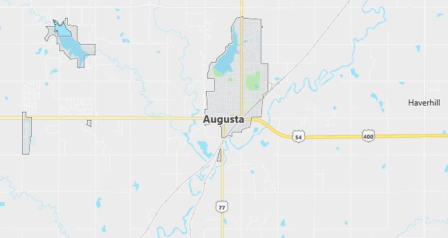 Map of Augusta, KS