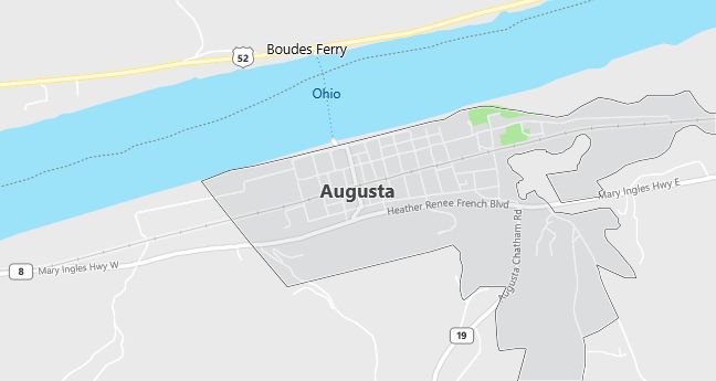 Map of Augusta, KY