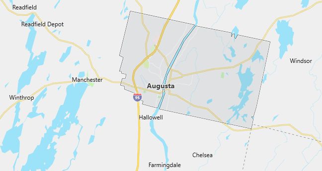 Map of Augusta, ME