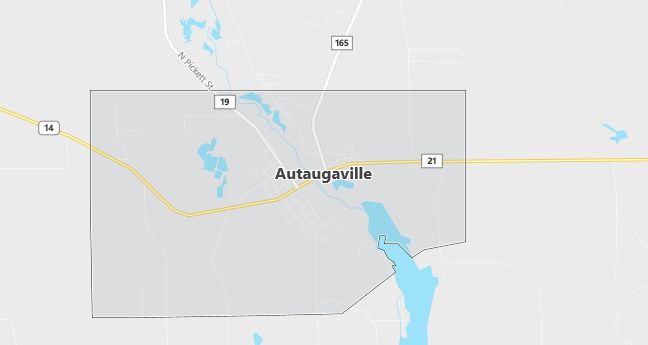 Map of Autaugaville, AL