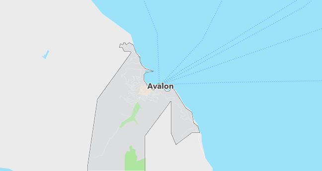 Map of Avalon, CA