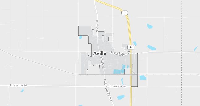 Map of Avilla, IN