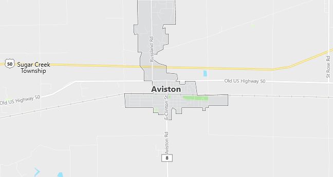 Map of Aviston, IL