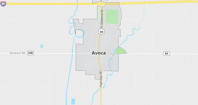 Map of Avoca, IA