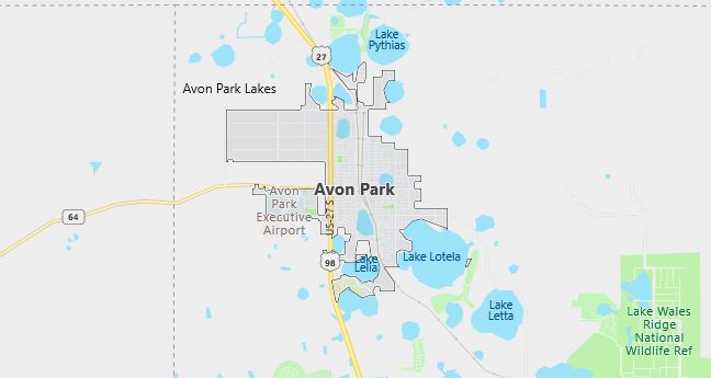 Map of Avon Park, FL