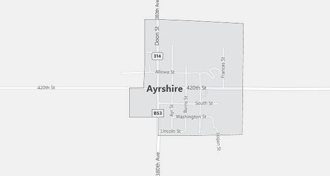 Map of Ayrshire, IA