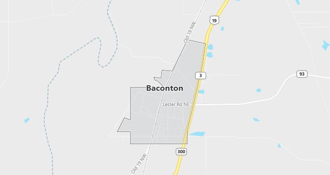 Map of Baconton, GA