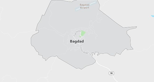 Map of Bagdad, AZ