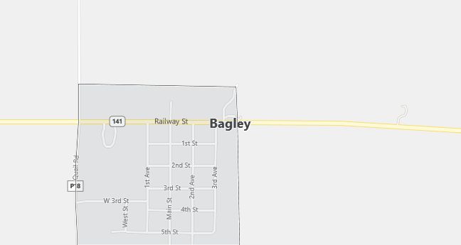 Map of Bagley, IA