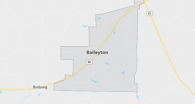 Map of Baileyton, AL