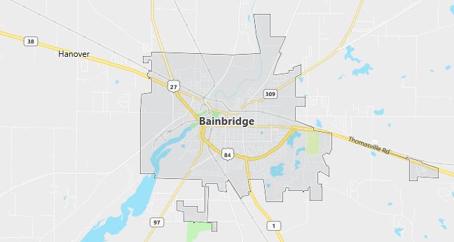 Map of Bainbridge, GA