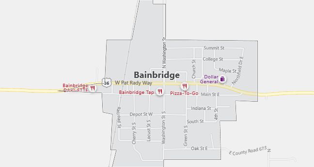 Map of Bainbridge, IN