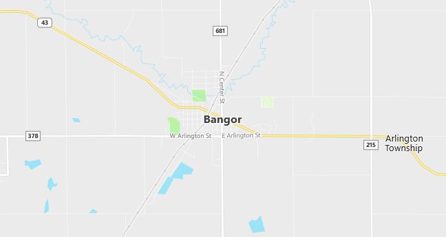 Map of Bangor, MI