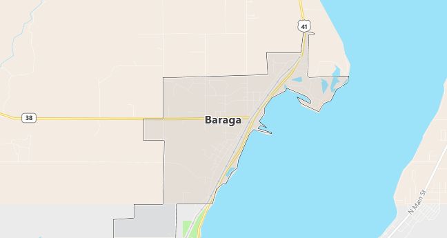 Map of Baraga, MI