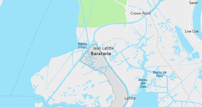 Map of Barataria, LA