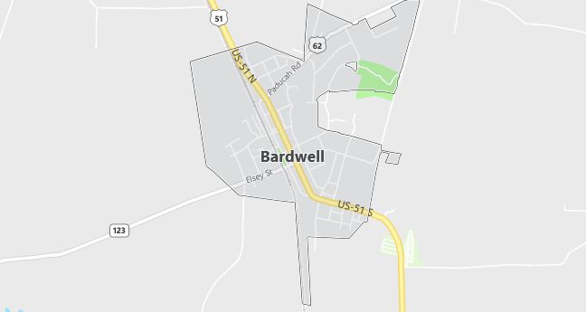 Map of Bardwell, KY