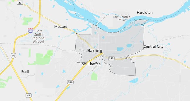 Map of Barling, AR