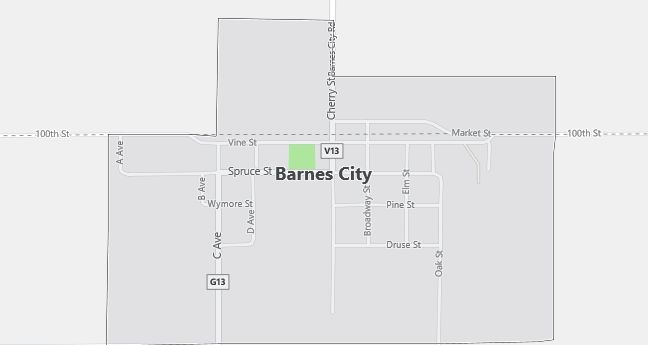 Map of Barnes City, IA