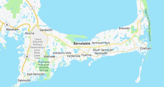 Map of Barnstable, MA