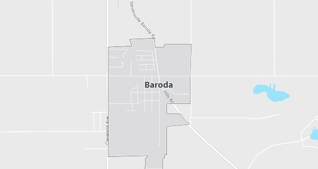 Map of Baroda, MI