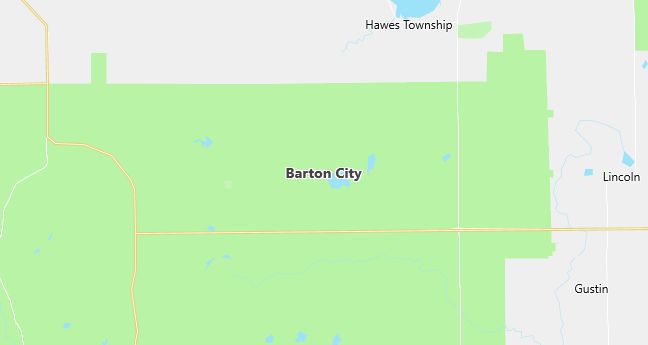 Map of Barton City, MI