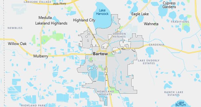 Map of Bartow, FL