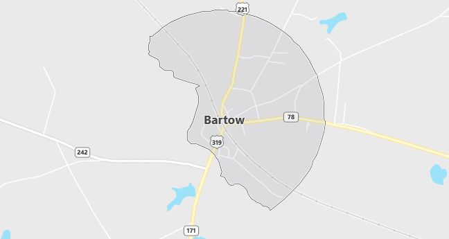 Map of Bartow, GA