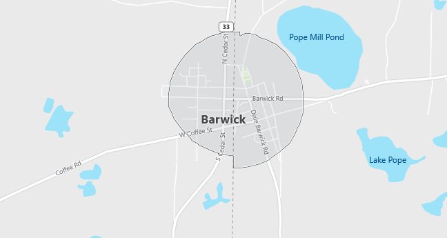 Map of Barwick, GA