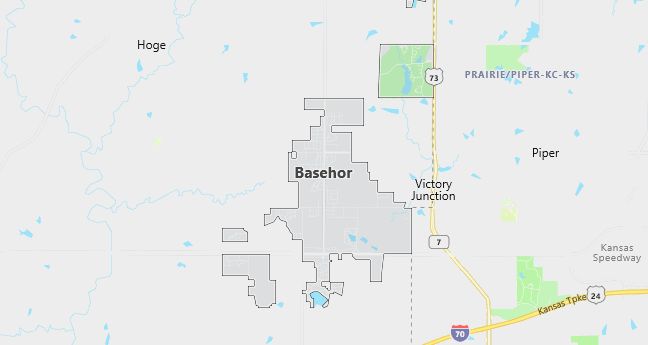 Map of Basehor, KS